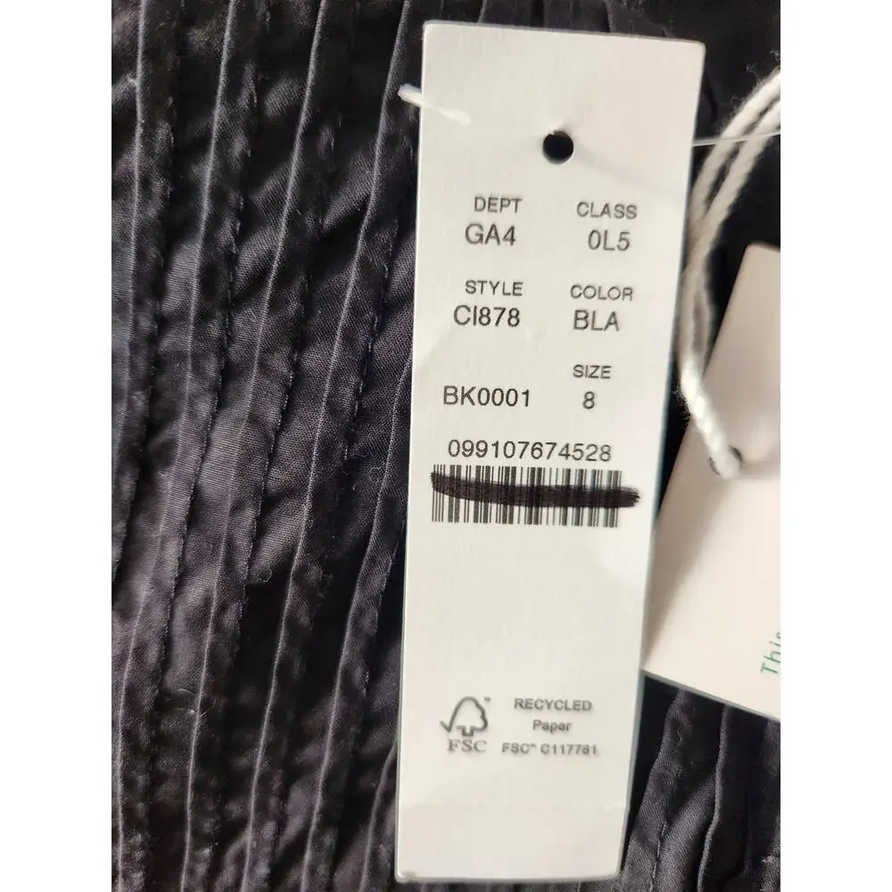 NWT J. Crew Collection Strapless Notched Maxi Formal Gown Dress Black 8